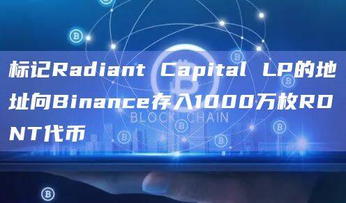 标记Radiant Capital LP的地址持有1042万枚RDNT代币