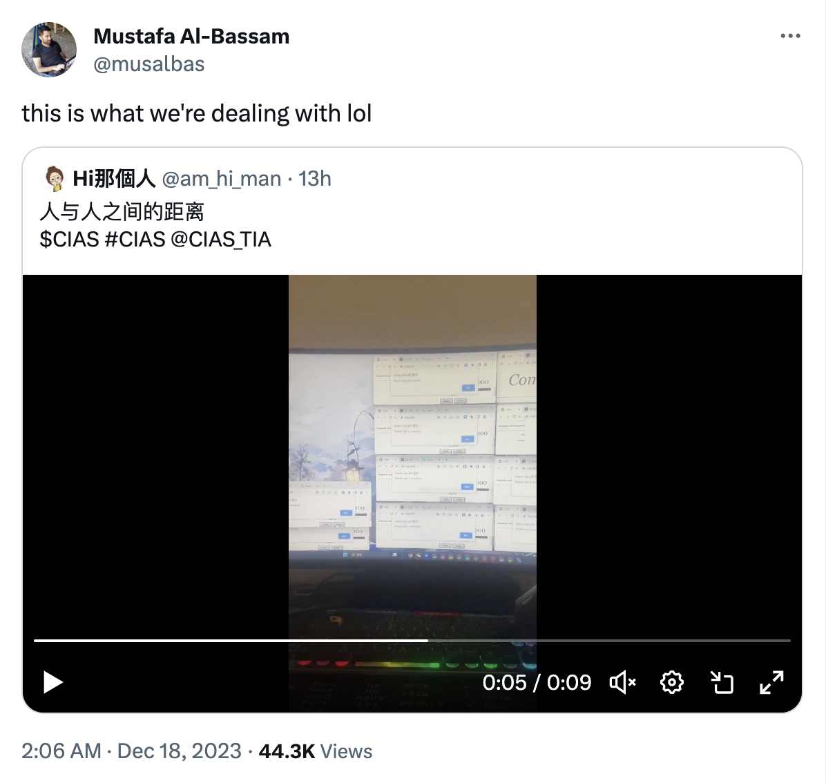 模块化区块链Celestia上也推出了第一个铭文项目CIAS