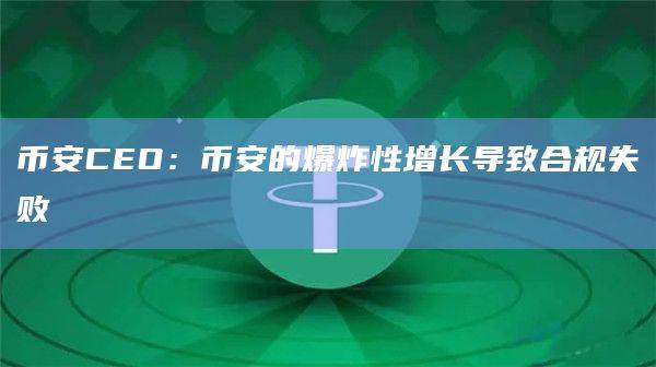 币安CEO：币安将高度关注合规性