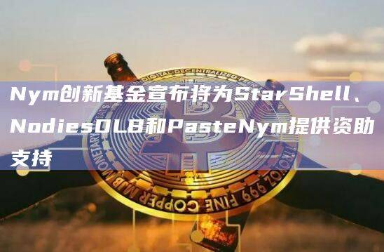 隐私基础设施项目Nym公布获得其创新基金第一轮资助的3个项目