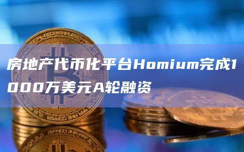 房地产股权抵押贷款机构和代币化平台Homium