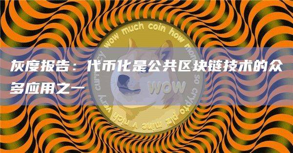 灰度报告：代币化是公共区块链技术的众多应用之一